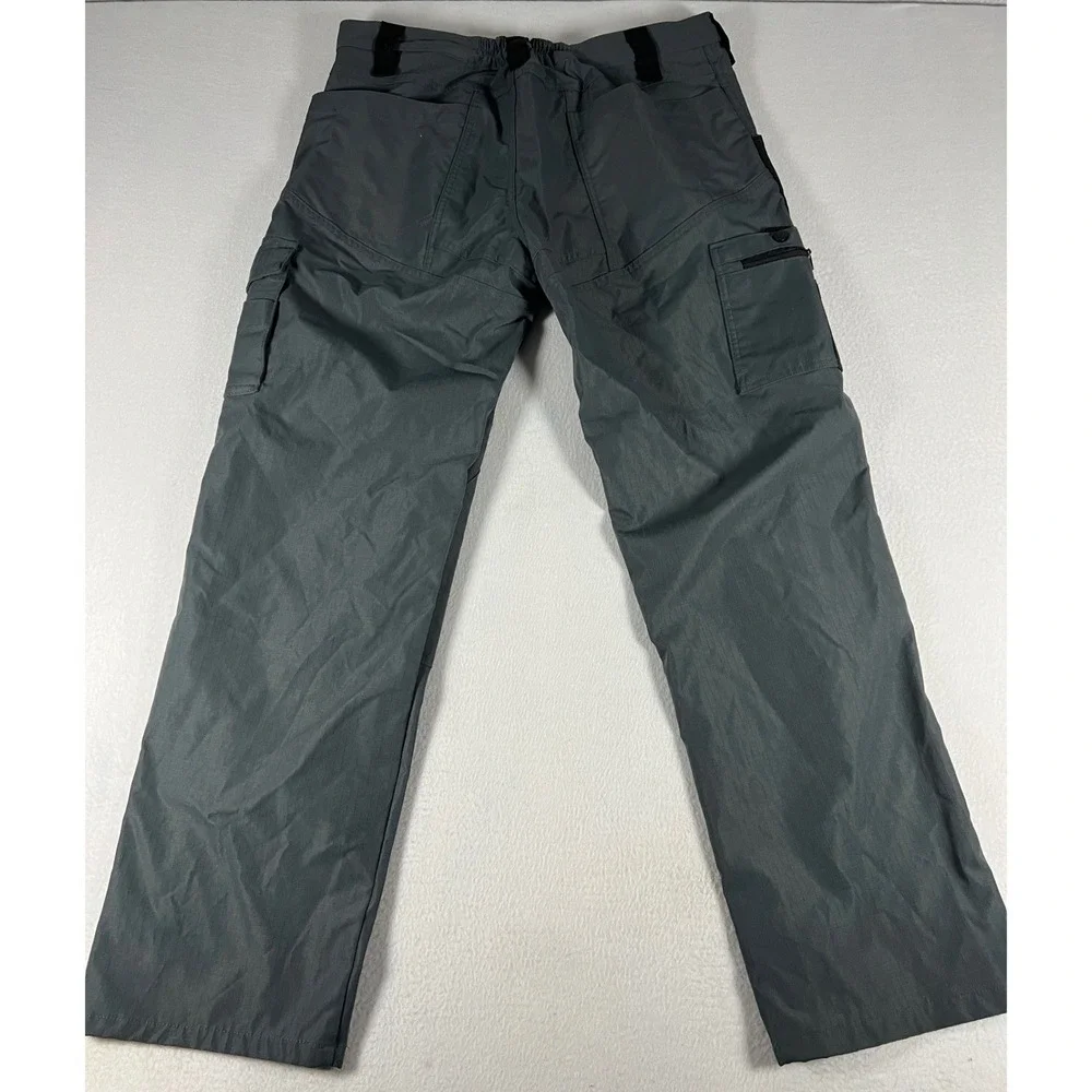 Tactical Series Cargo Pants Mens XL Grey Ripstop Multi-Pocket Outdoor Workwear